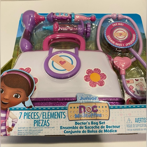 New In Box Disney Junior Doc McStuffins Doctor’s Bag 7-pc Set Age 3+ - Picture 6 of 6
